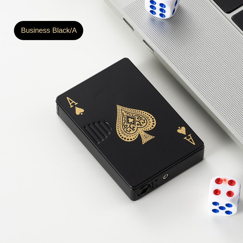 Money Checker Poker Flush Windproof Lighter | Refillable Butane Pocket Lighter with UV Light