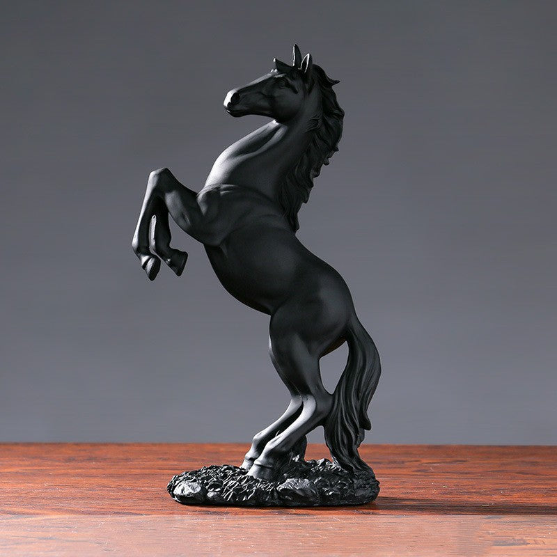 Modern Resin Horse Statue | European Style Decorative Ornament for Home & Office