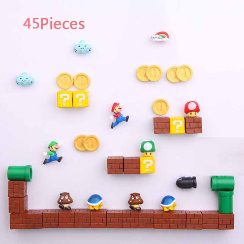 3D Super Mario Fridge Magnets | Cute PVC Cartoon Figurines for Kids Home Decoration