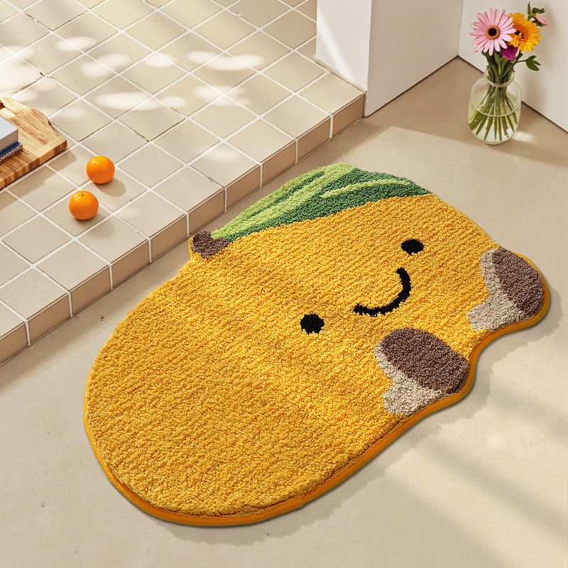 Bathroom floor mat anti slip mat fruit absorbent carpet decorative mat