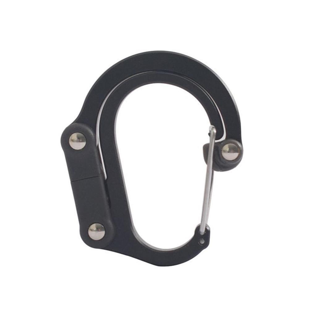 D-Type Aluminum Alloy Carabiner Clip, Multi-Function Keychain Hook, Outdoor Camping Hanging Buckle
