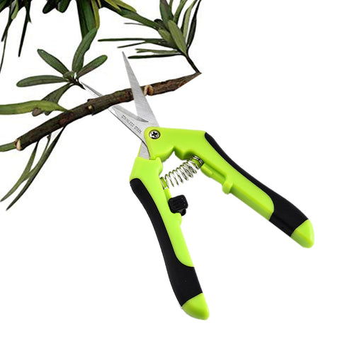 Multifunction Garden Pruning Shears, Green Stainless Steel Gardening Scissors for Flowers, Herbs & Small Branches