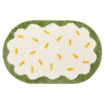 Plush toilet bathroom door anti slip imitation cashmere carpet bathroom floor mat