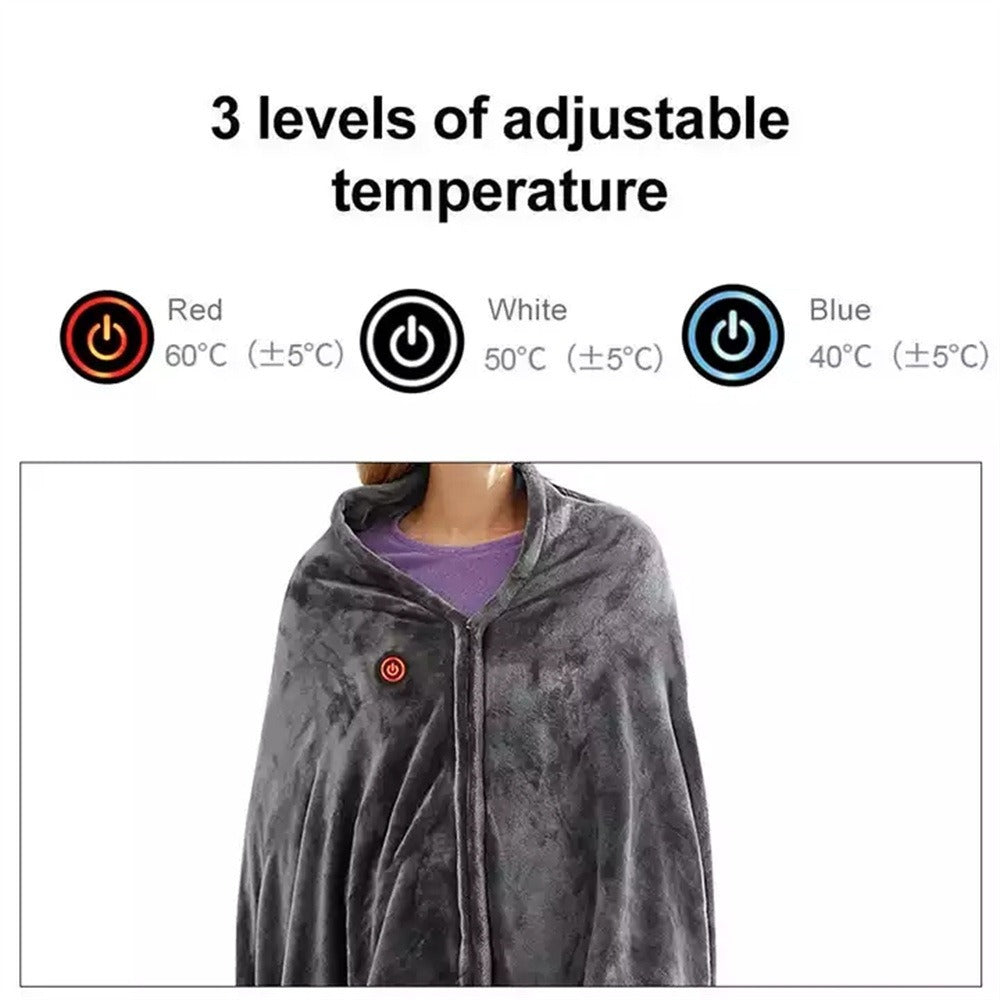 Coral Velvet Warm Wrap Cape with 3 Temperature Settings