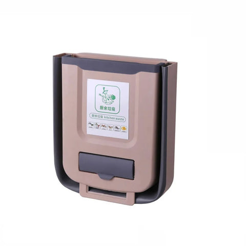 Portable Foldable Kitchen Trash Can | Wall Mounted Waste Bin for Kitchen Bathroom & Car