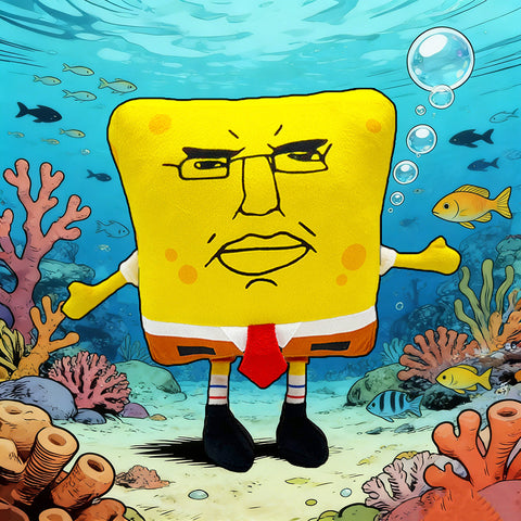 Chudbob Plush Funny Sponge Uncle Stuffed Toy | Cute Soft Plush Doll Gift