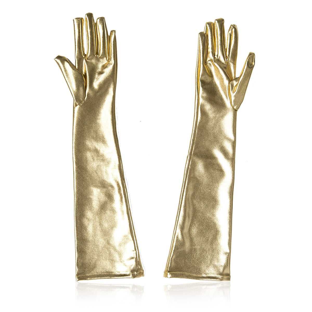 Patent Leather Five-Finger Gloves for Adults, Stylish Roleplay & Costume Accessories