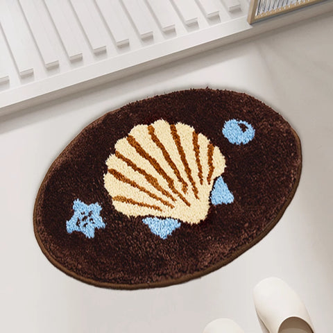 Plush toilet bathroom door anti slip imitation cashmere carpet bathroom floor mat