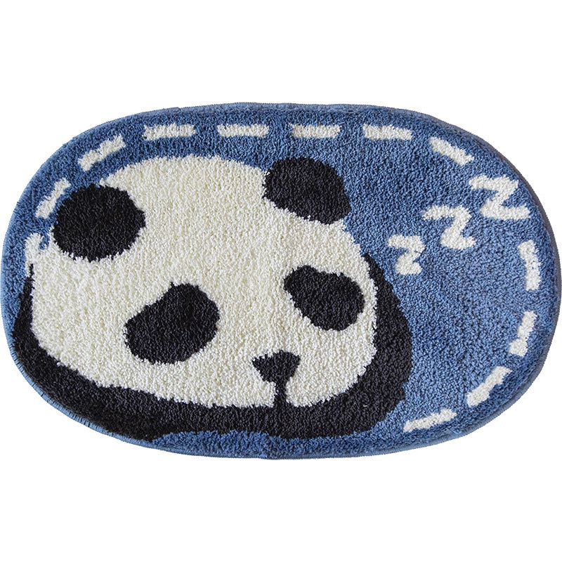 Plush toilet bathroom door anti slip imitation cashmere carpet bathroom floor mat