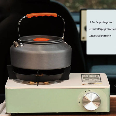 Portable 3.5KW Butane Gas Camping Stove, Outdoor Single Burner Cooktop for Camping, Hiking & Emergency Cooking
