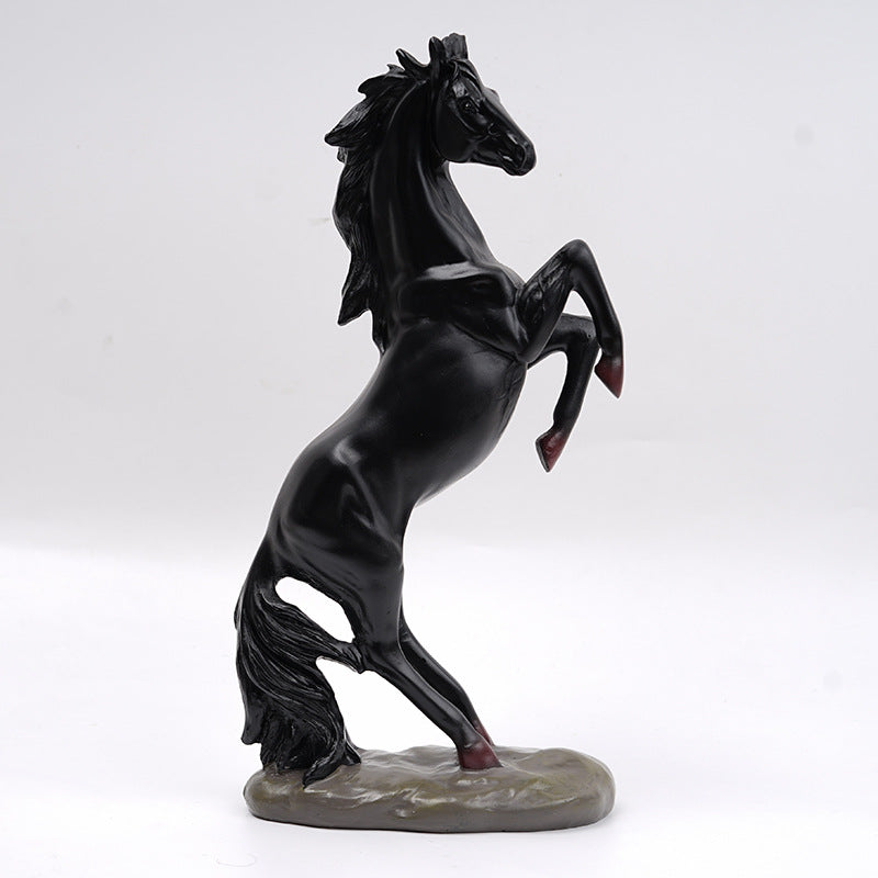 Modern Resin Horse Statue | European Style Decorative Ornament for Home & Office