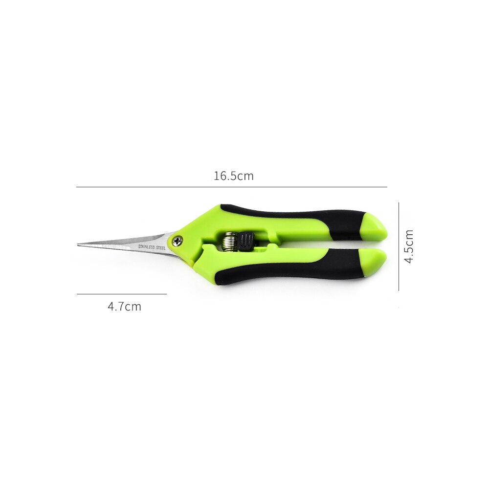 Multifunction Garden Pruning Shears, Green Stainless Steel Gardening Scissors for Flowers, Herbs & Small Branches