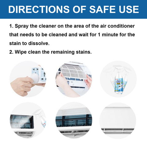 Air Conditioner Foam Cleaner, AC Cleaning Spray, Air Conditioning Coil & Filter Cleaner, Odor Remover