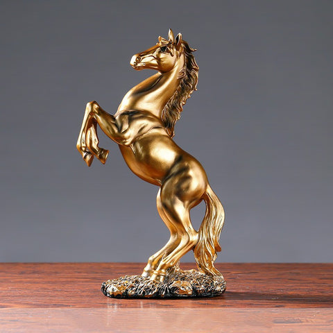 Modern Resin Horse Statue | European Style Decorative Ornament for Home & Office