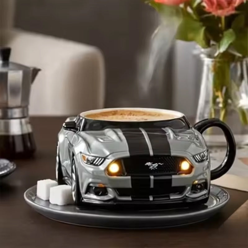 Car-Shaped Stainless Steel Coffee Mug – Handmade Novelty Cup for Car Lovers