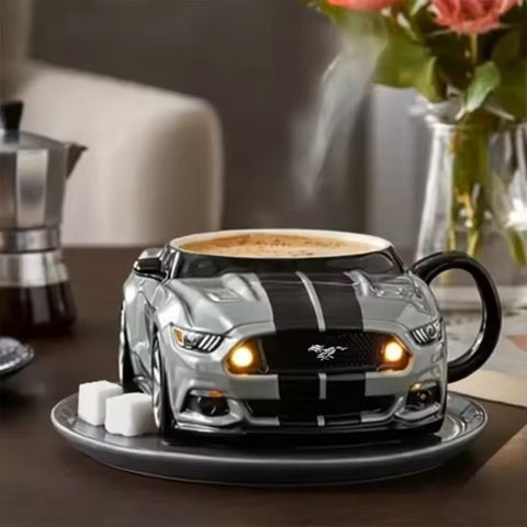 Car-Shaped Stainless Steel Coffee Mug – Handmade Novelty Cup for Car Lovers