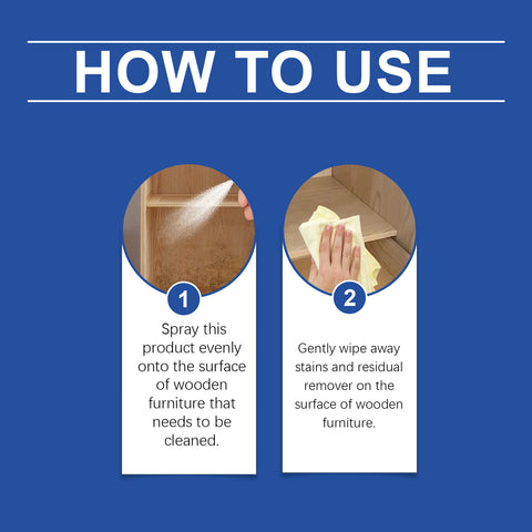 Wood Furniture Foam Cleaner, Wood Care & Polish Cleaning Spray, Furniture Maintenance Foam