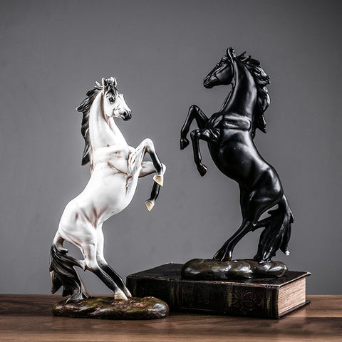 Modern Resin Horse Statue | European Style Decorative Ornament for Home & Office