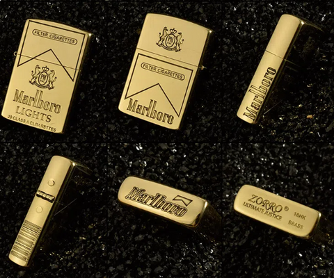 Zoro Engraved Brass Metal Lighter | Five-Sided Laser Engraved Collectible Pocket Lighter