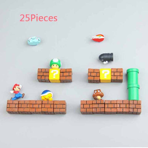 3D Super Mario Fridge Magnets | Cute PVC Cartoon Figurines for Kids Home Decoration