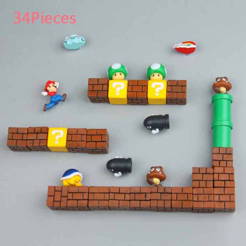3D Super Mario Fridge Magnets | Cute PVC Cartoon Figurines for Kids Home Decoration