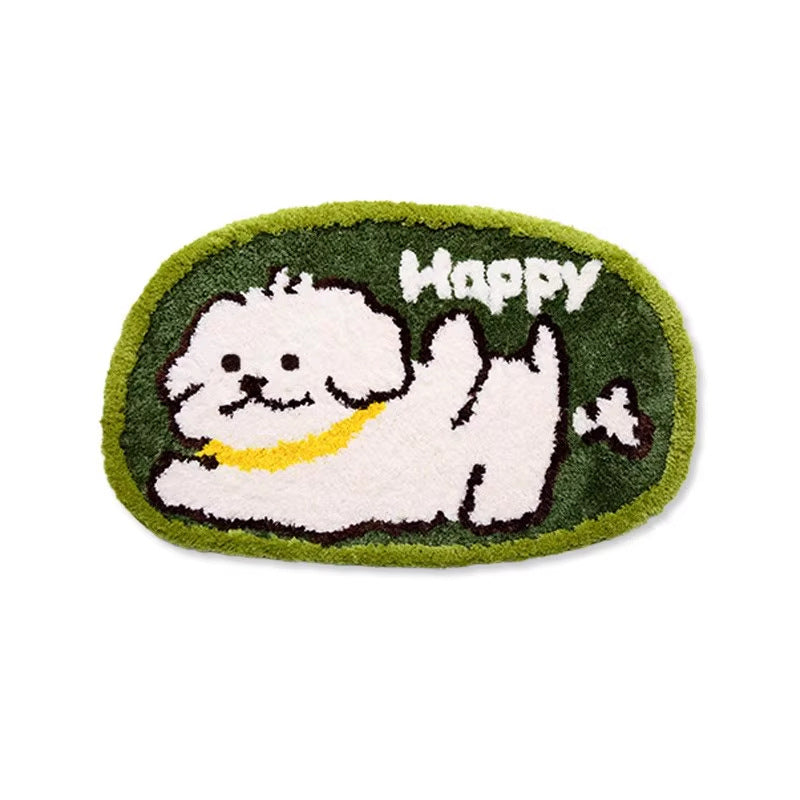 Plush toilet bathroom door anti slip imitation cashmere carpet bathroom floor mat