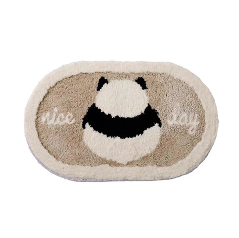 Plush toilet bathroom door anti slip imitation cashmere carpet bathroom floor mat