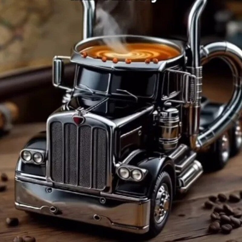 Truck Design Coffee Mug 11oz – Creative Semi-Truck Coffee Cup for Truck Lovers