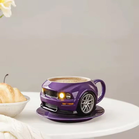 Car-Shaped Stainless Steel Coffee Mug – Handmade Novelty Cup for Car Lovers