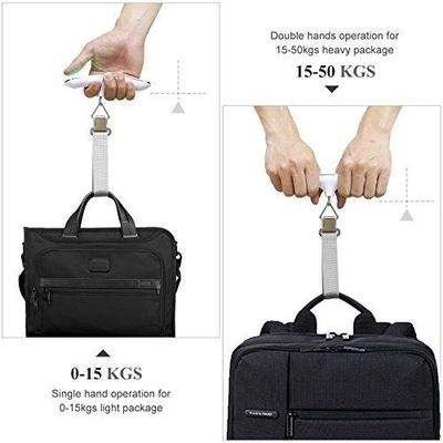 Portable Digital Luggage Scale 50kg | Stainless Steel Electronic Hanging Travel Scale