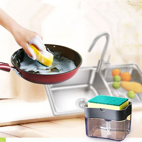 Automatic Kitchen Soap Dispenser | Liquid Detergent Press Pump Box for Dishwashing