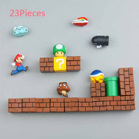 3D Super Mario Fridge Magnets | Cute PVC Cartoon Figurines for Kids Home Decoration