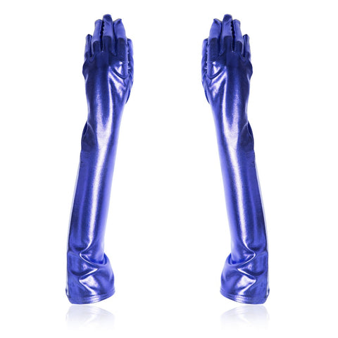 Patent Leather Five-Finger Gloves for Adults, Stylish Roleplay & Costume Accessories