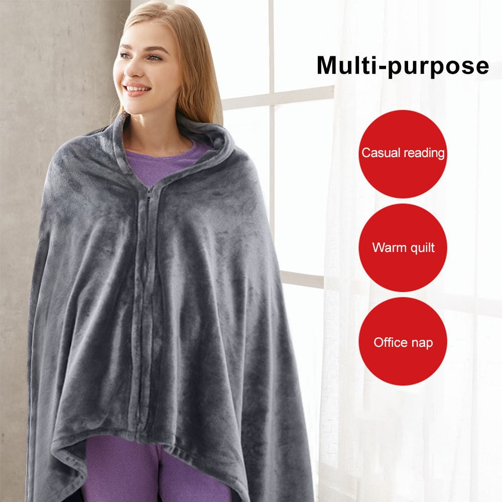 Coral Velvet Warm Wrap Cape with 3 Temperature Settings