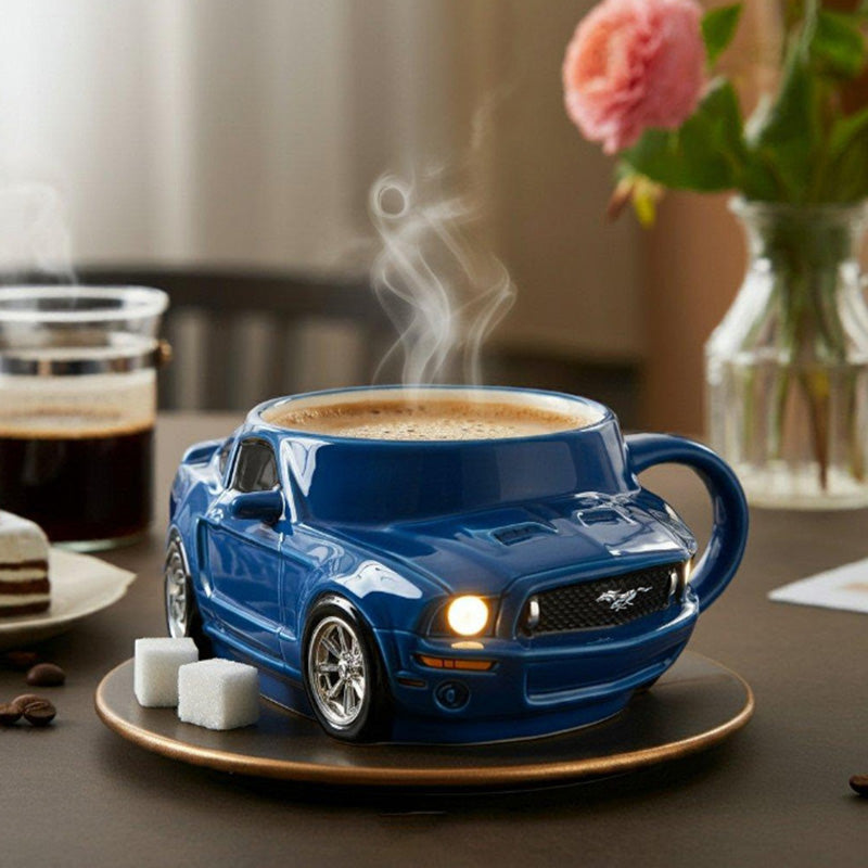 Car-Shaped Stainless Steel Coffee Mug – Handmade Novelty Cup for Car Lovers