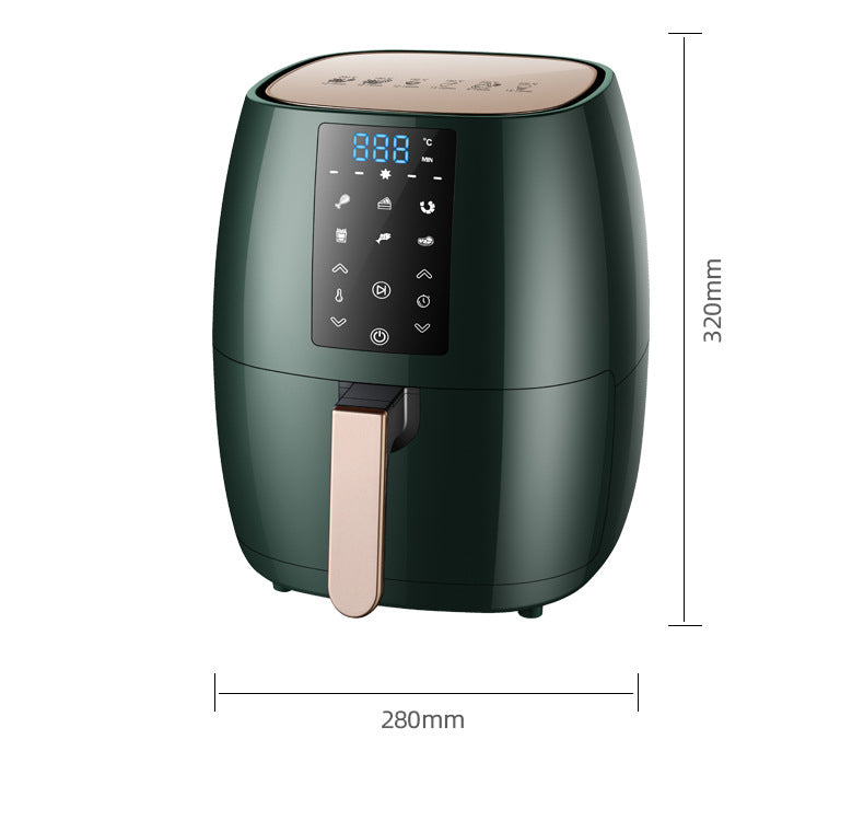 5.5L Smart Touch Air Fryer, Large Capacity Oil-Free Cooker with Viewing Window & Rapid Air Circulation