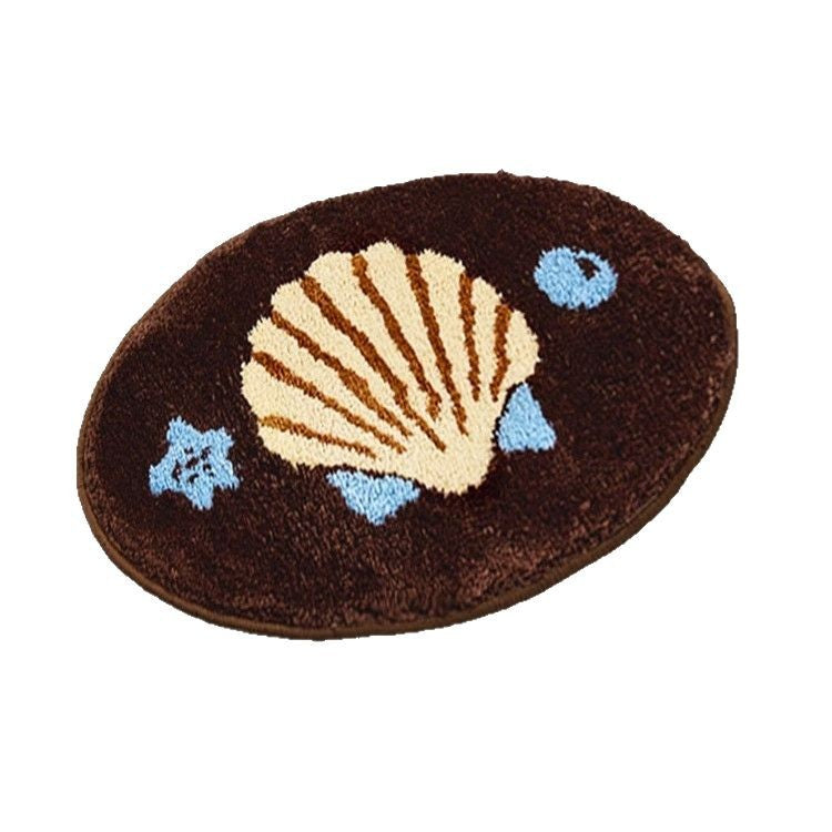 Plush toilet bathroom door anti slip imitation cashmere carpet bathroom floor mat