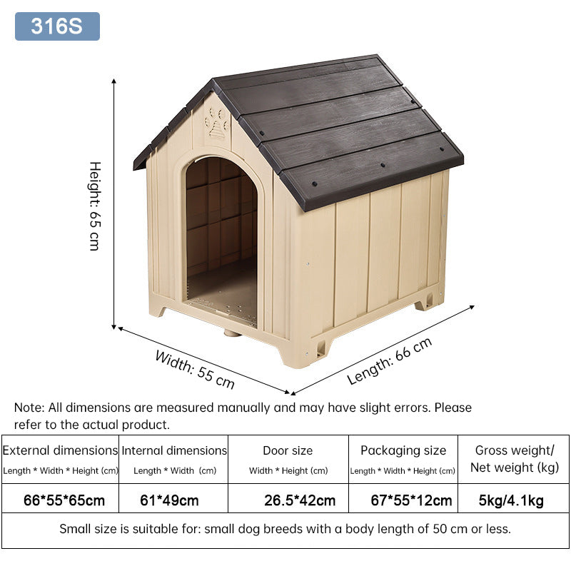 Heavy Duty Outdoor Dog House | Waterproof Insulated Pet Shelter Kennel for Dogs