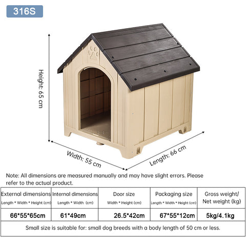 Heavy Duty Outdoor Dog House | Waterproof Insulated Pet Shelter Kennel for Dogs