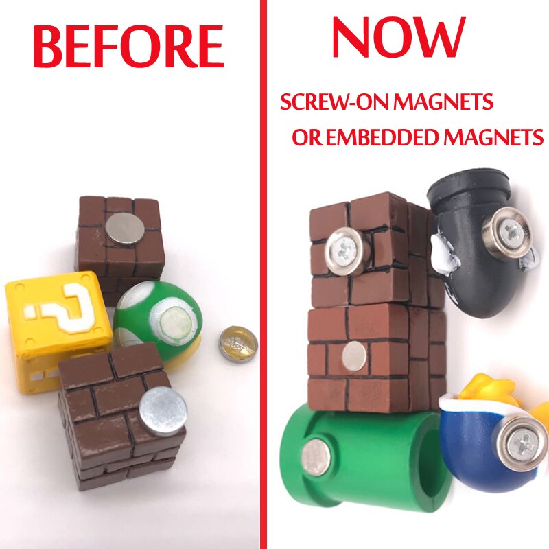 3D Super Mario Fridge Magnets | Cute PVC Cartoon Figurines for Kids Home Decoration