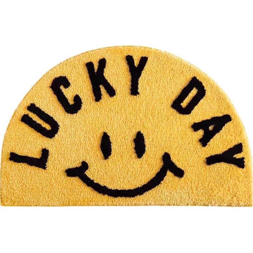 Plush toilet bathroom door anti slip imitation cashmere carpet bathroom floor mat