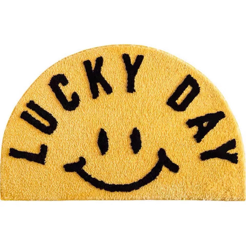 Plush toilet bathroom door anti slip imitation cashmere carpet bathroom floor mat