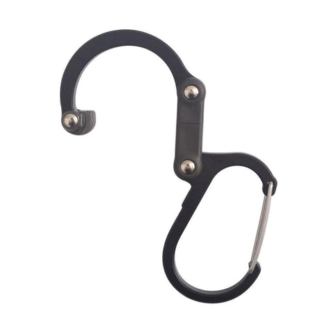 D-Type Aluminum Alloy Carabiner Clip, Multi-Function Keychain Hook, Outdoor Camping Hanging Buckle