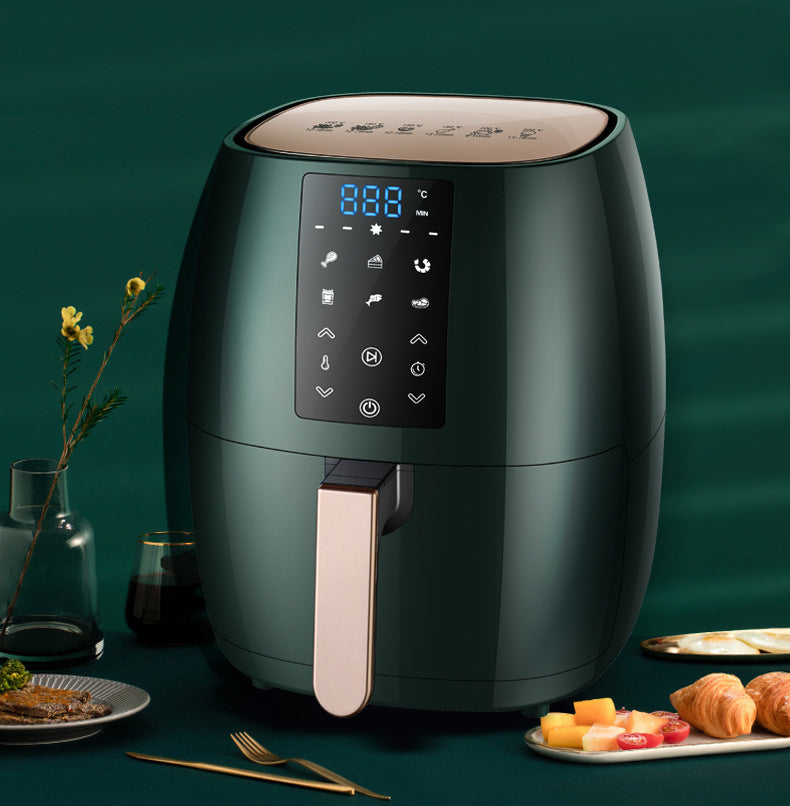 5.5L Smart Touch Air Fryer, Large Capacity Oil-Free Cooker with Viewing Window & Rapid Air Circulation