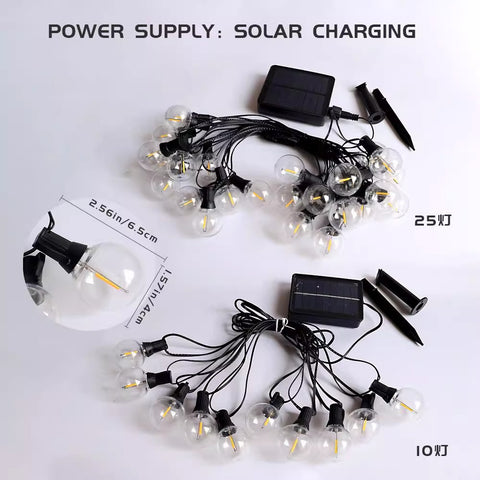 Outdoor Waterproof Camping G40 Solar String Lights