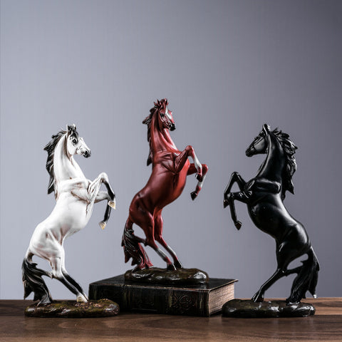 Modern Resin Horse Statue | European Style Decorative Ornament for Home & Office