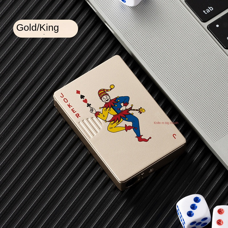 Money Checker Poker Flush Windproof Lighter | Refillable Butane Pocket Lighter with UV Light
