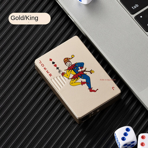 Money Checker Poker Flush Windproof Lighter | Refillable Butane Pocket Lighter with UV Light