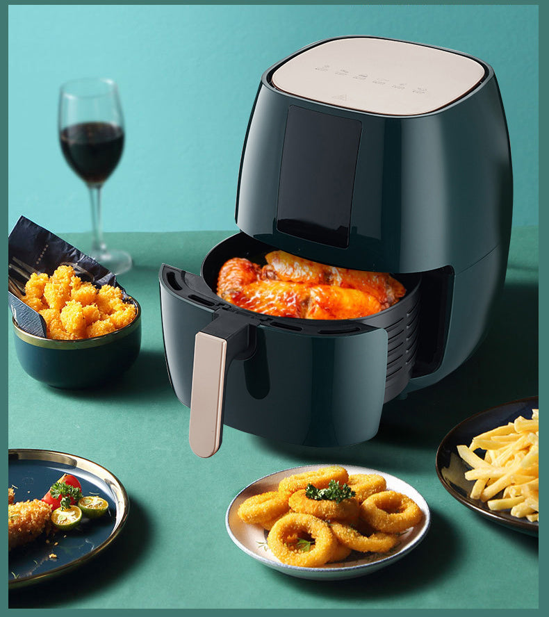 5.5L Smart Touch Air Fryer, Large Capacity Oil-Free Cooker with Viewing Window & Rapid Air Circulation