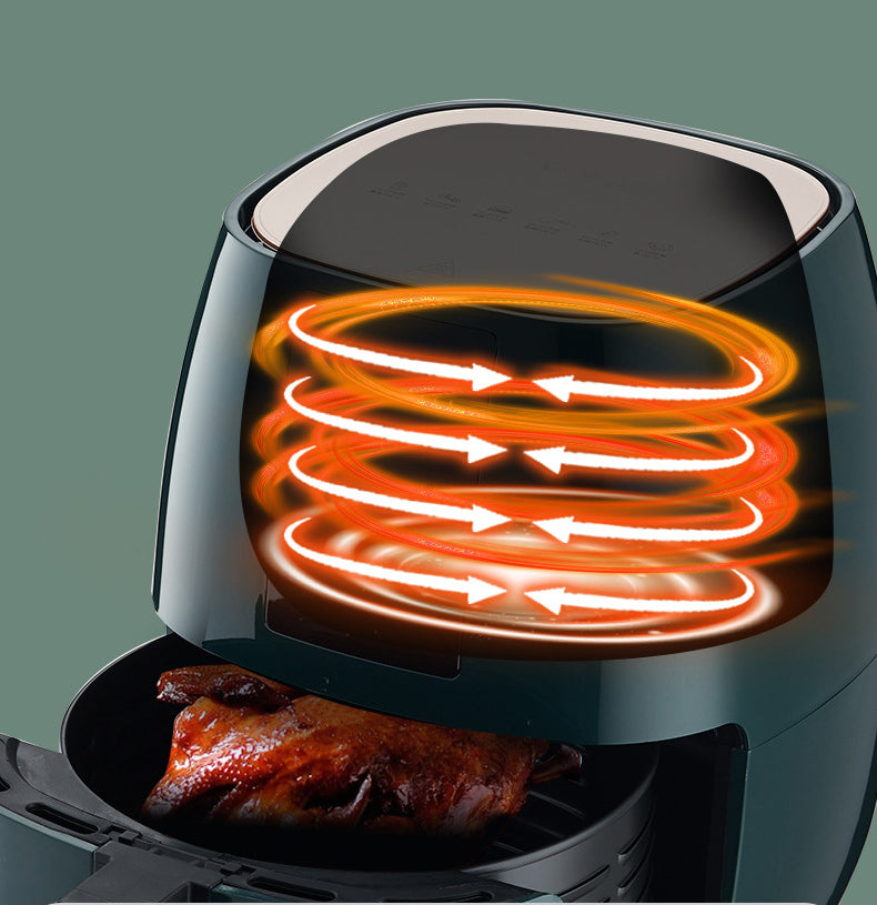 5.5L Smart Touch Air Fryer, Large Capacity Oil-Free Cooker with Viewing Window & Rapid Air Circulation